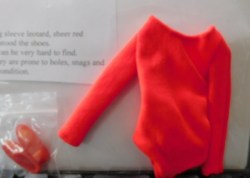 1782 1970 - 1971 BARBIE DOLL SHAPE-UPS  Red Leotard Bodysuit or Red Buckle Shoes or Twisty choice